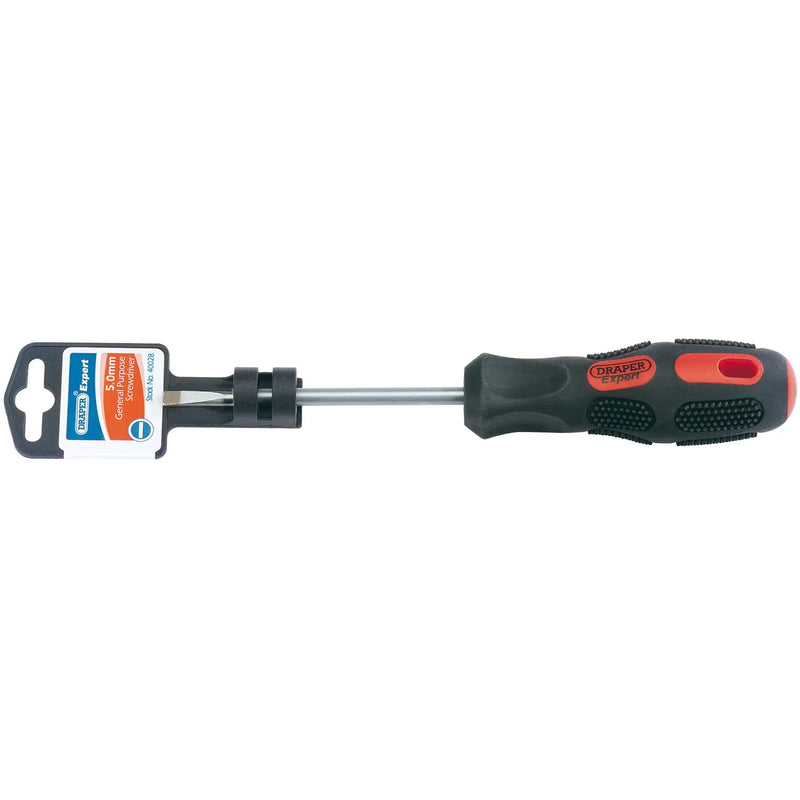 Draper Expert Plain Slot Parallel Tip Screwdriver, 5 Sizes Available
