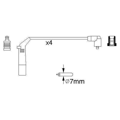 Genuine Bosch Ignition Lead B898 Fits Hyundai Getz - 1.3 - 02-05 0986356898 Bosch  - Town Parts