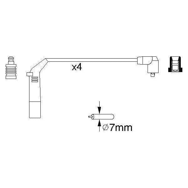 Genuine Bosch Ignition Lead B898 Fits Hyundai Getz - 1.3 - 02-05 0986356898 Bosch  - Town Parts