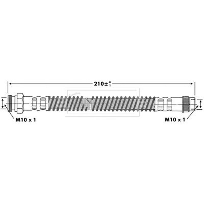Borg & Beck Brake Hydraulic Hose Line Rear Left BBH6936