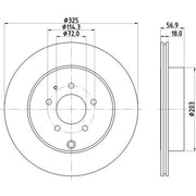 DON 2 x Internally Vented Rear Brake Discs PCD21662