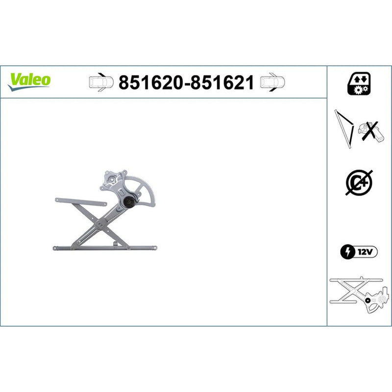 Valeo Electric Window Regulator Lifter Right 851621