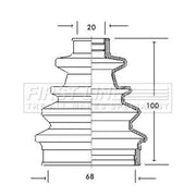 First Line Drive Shaft Bellow Kit Front Left FCB2040