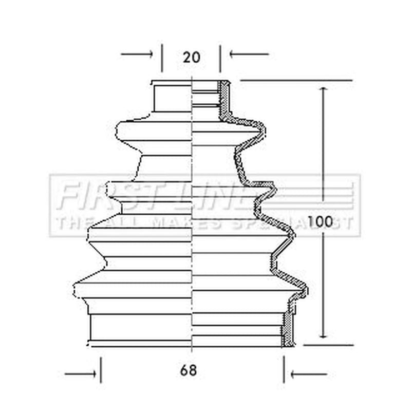 First Line Drive Shaft Bellow Kit Front Left FCB2040