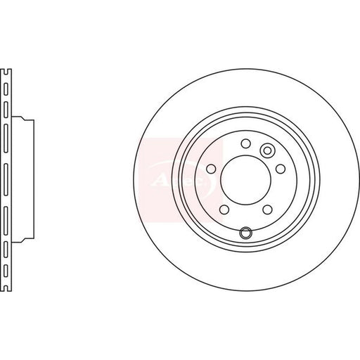 Apec 2 x Vented Rear Brake Discs DSK2819