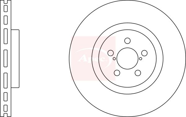 Apec 2 x Brake Disc Set Vented