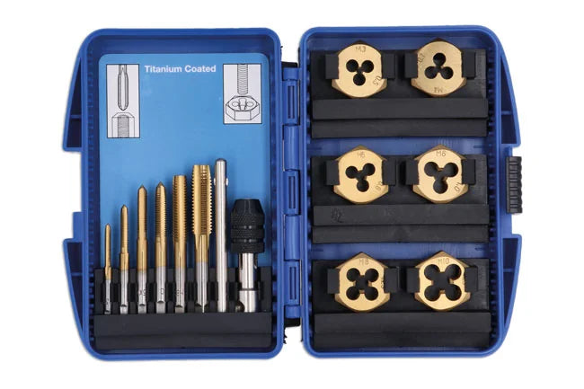 Laser Tools Metric Tap & Die Set 13pc - PL