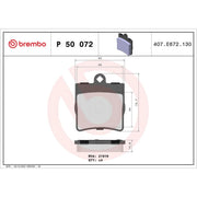 Brembo 4 x Rear Brake Pad Set P50072