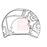 Apec Brake Disc Splash Guard Front Right ASG1023