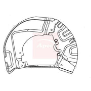 Apec Brake Disc Splash Guard Front Right ASG1023
