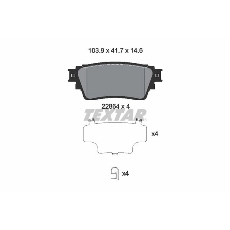 Textar Rear Brake Pad Set 2286401