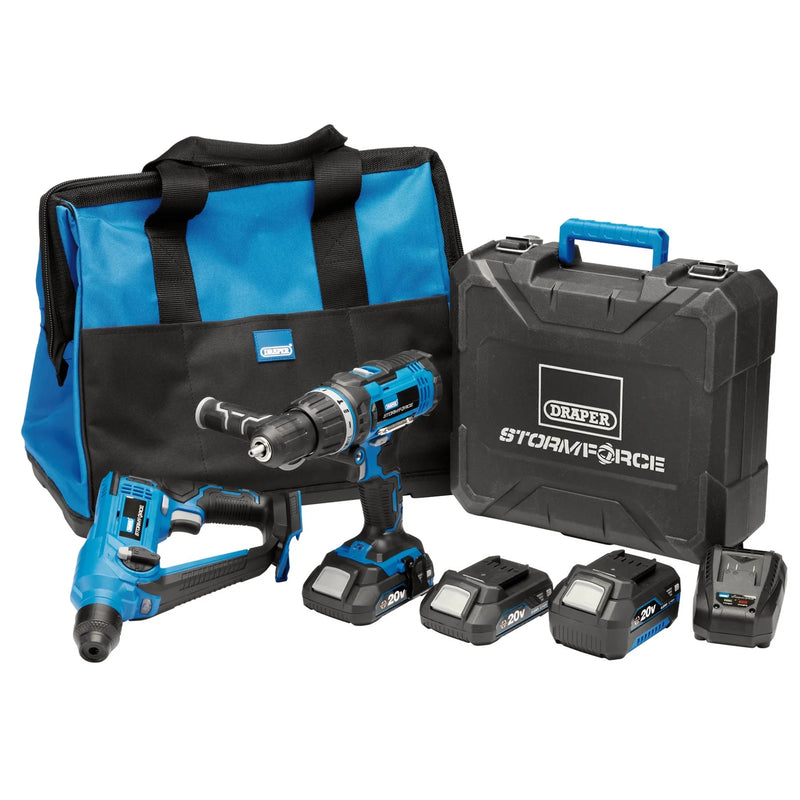 Draper Storm Force 20V Cordless Kit - 7 Piece Power Tool Set