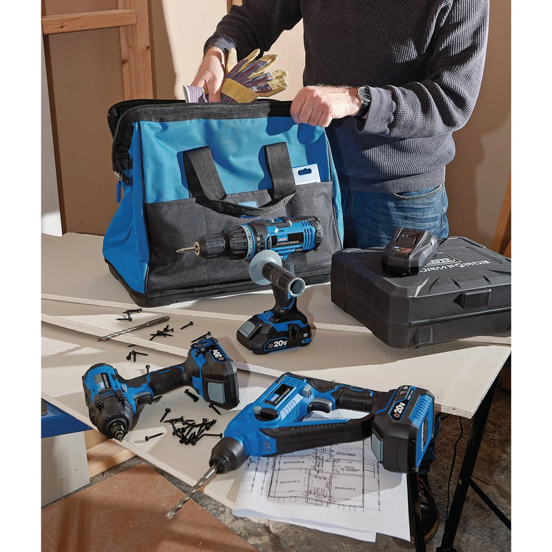 Draper Storm Force Cordless Fixing Kit 20V - 8 Piece Set
