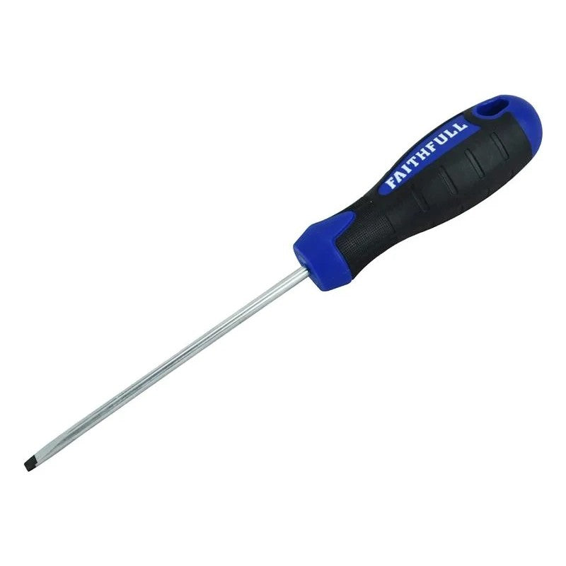 Faithfull Soft Grip Screwdriver Parallel Slotted Tip 4.0 x 100mm - FAISDP100
