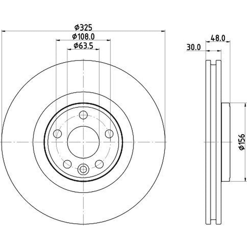 Mintex 2 x Front Brake Discs MDC3201C