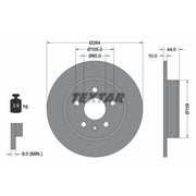 Textar 2 x Solid Rear Brake Discs 92275303