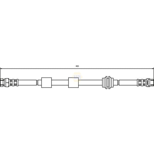 NAPA Brake Hydraulic Hose Line Front NBH1048