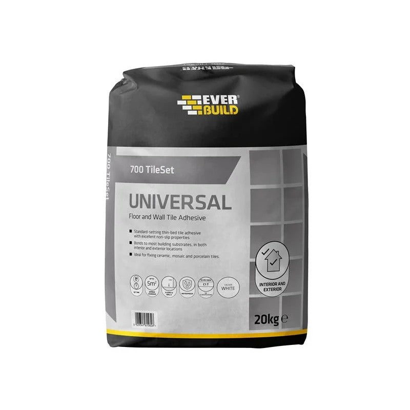 Everbuild Sika 700 TileSet Universal White 20kg - 695061