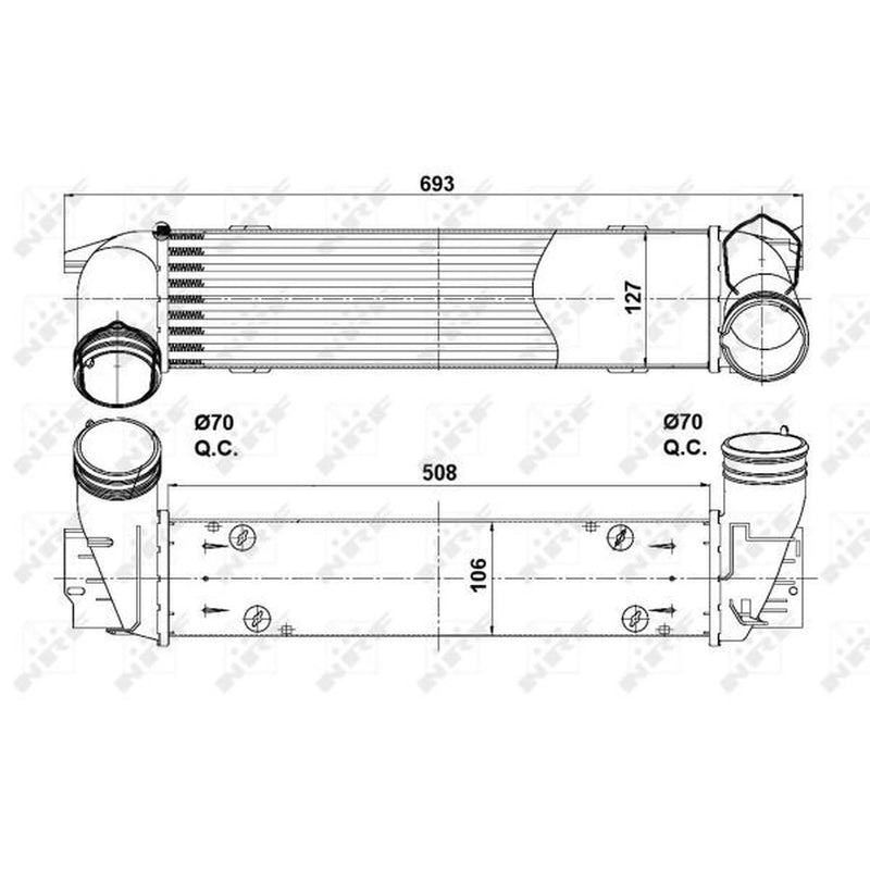 NRF Intercooler (Charge Air Cooler) 30386
