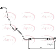 Apec Brake Hydraulic Hose Line Rear Left HOS4136