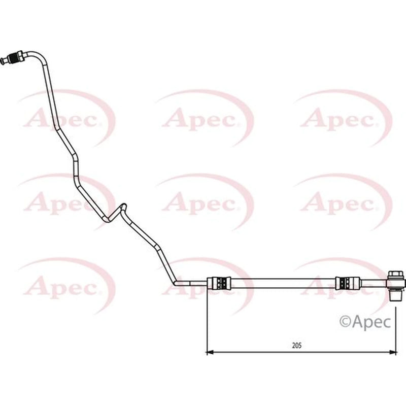Apec Brake Hydraulic Hose Line Rear Left HOS4136