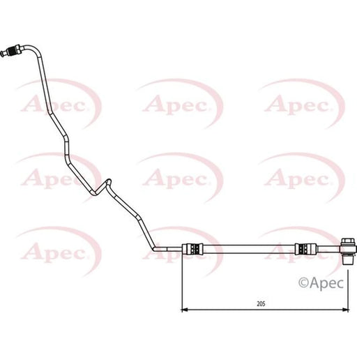 Apec Brake Hydraulic Hose Line Rear Left HOS4136