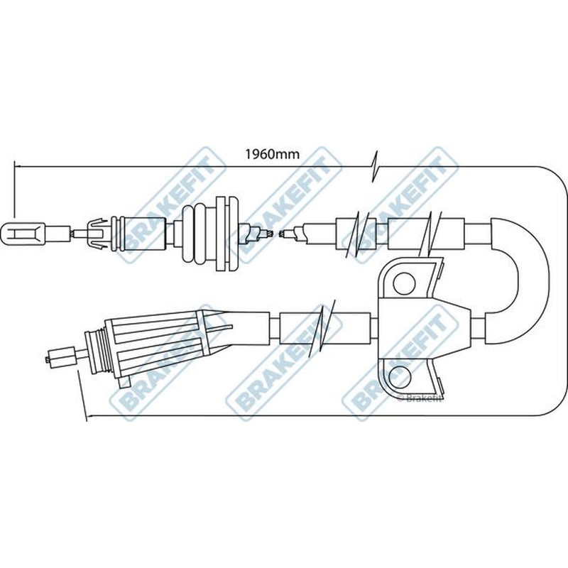 Apec Handbrake Cable Left Rear BBC3509