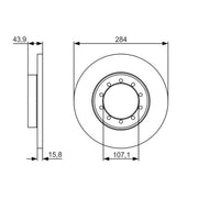 Bosch 2 x Solid Rear Brake Discs 0 986 479 A34