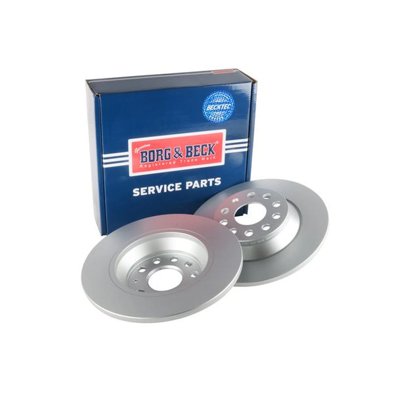 Borg & Beck 2 x Solid Rear Brake Discs BBD5331