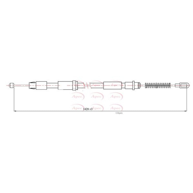 Apec Handbrake Cable Left Rear CAB1291