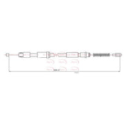 Apec Handbrake Cable Left Rear CAB1291