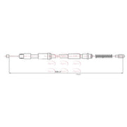 Apec Handbrake Cable Left Rear CAB1291