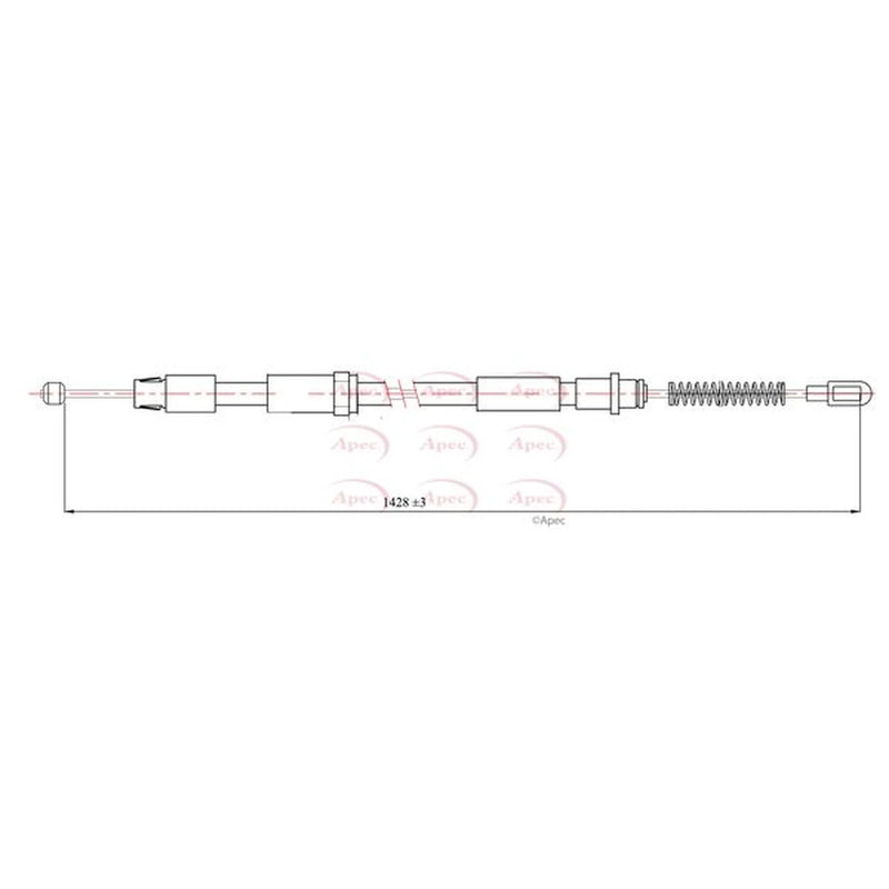 Apec Handbrake Cable Left Rear CAB1291