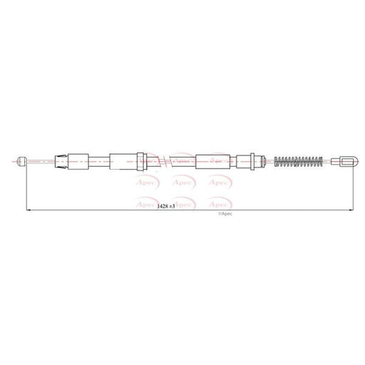 Apec Handbrake Cable Left Rear CAB1291