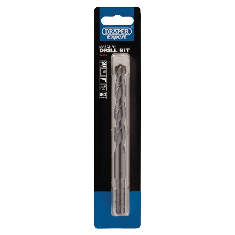 Draper Expert Masonry Drill Bit, 12mm Tungsten Carbide Tip