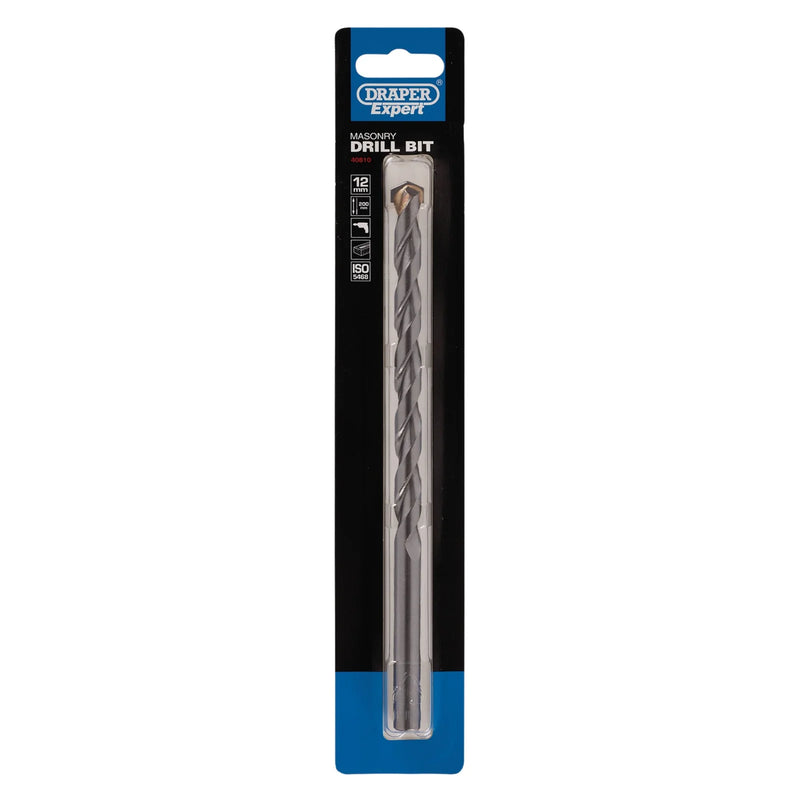 Draper Expert Masonry Drill Bit, 12mm Tungsten Carbide Tip
