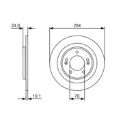 Bosch 2 x Solid Rear Brake Discs 0 986 479 A13