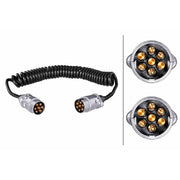 Hella Coiled Cable Connectors 12V Metal 8KA 004 797-021