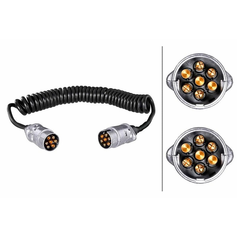 Hella Coiled Cable Connectors 12V Metal 8KA 004 797-021