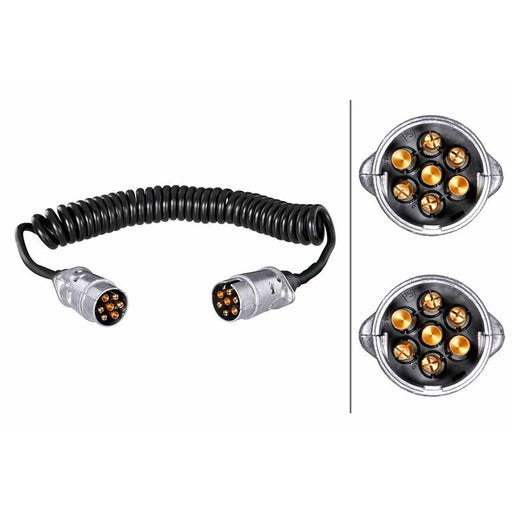 Hella Coiled Cable Connectors 12V Metal 8KA 004 797-021