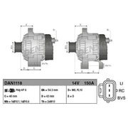 Denso Car Alternator 12V DAN1118
