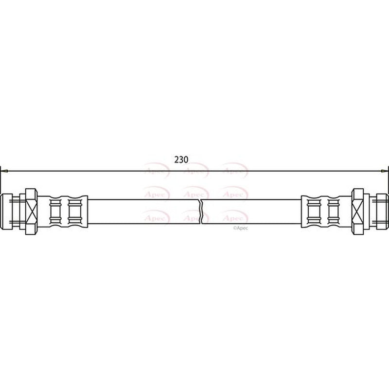 Apec Brake Hydraulic Hose Line Rear HOS3248