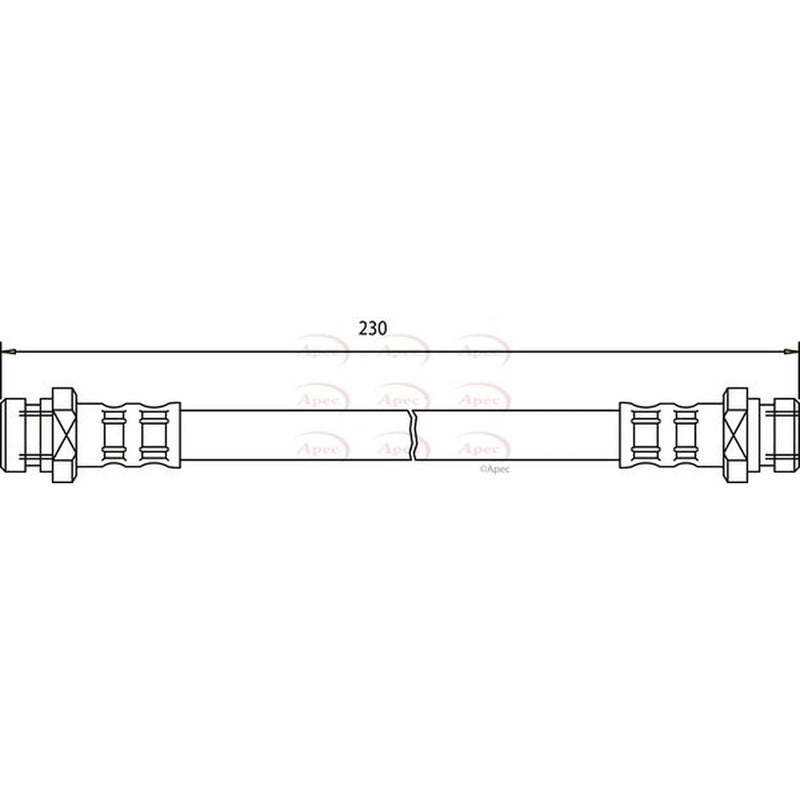 Apec Brake Hydraulic Hose Line Rear HOS3248