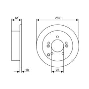 Bosch 2 x Solid Rear Brake Discs 0 986 479 345