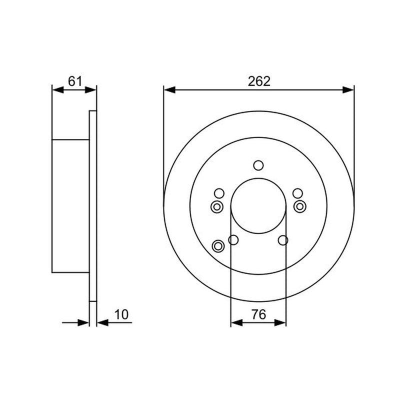 Bosch 2 x Solid Rear Brake Discs 0 986 479 345