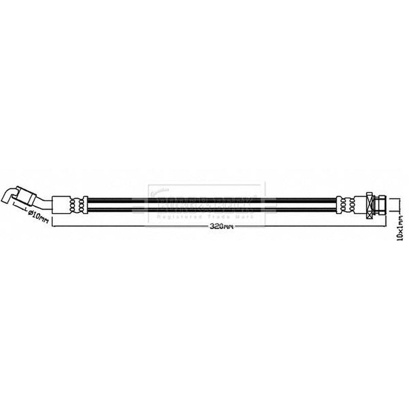 Borg & Beck Brake Hydraulic Hose Line Rear Left BBH8178