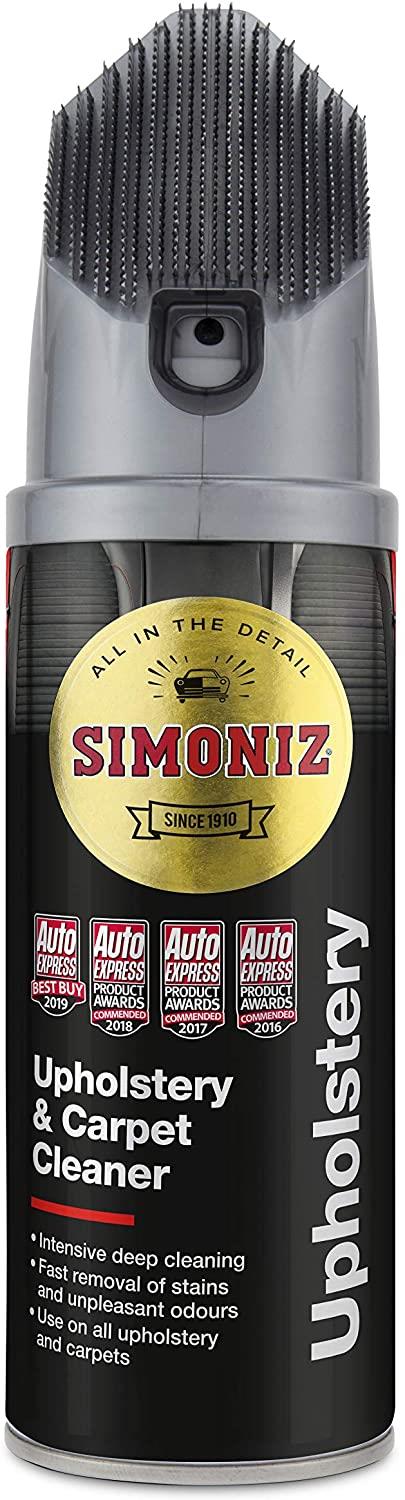 Simoniz Upholstery Cleaner Foam 400ml with Stain Remover Brush