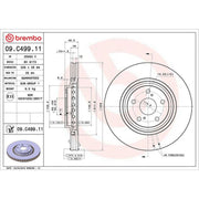 Brembo 2 x Internally Vented Front Brake Discs 09.C499.11