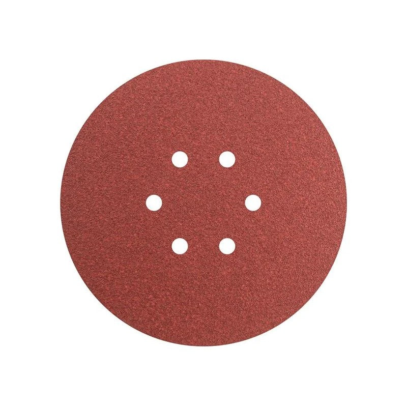 Faithfull Hook & Loop Sanding Disc DID2 Holed 150mm x 80G (Pack 5) - FAIADHL150M