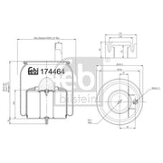 Febi Air Suspension Bellow 226mm 174464